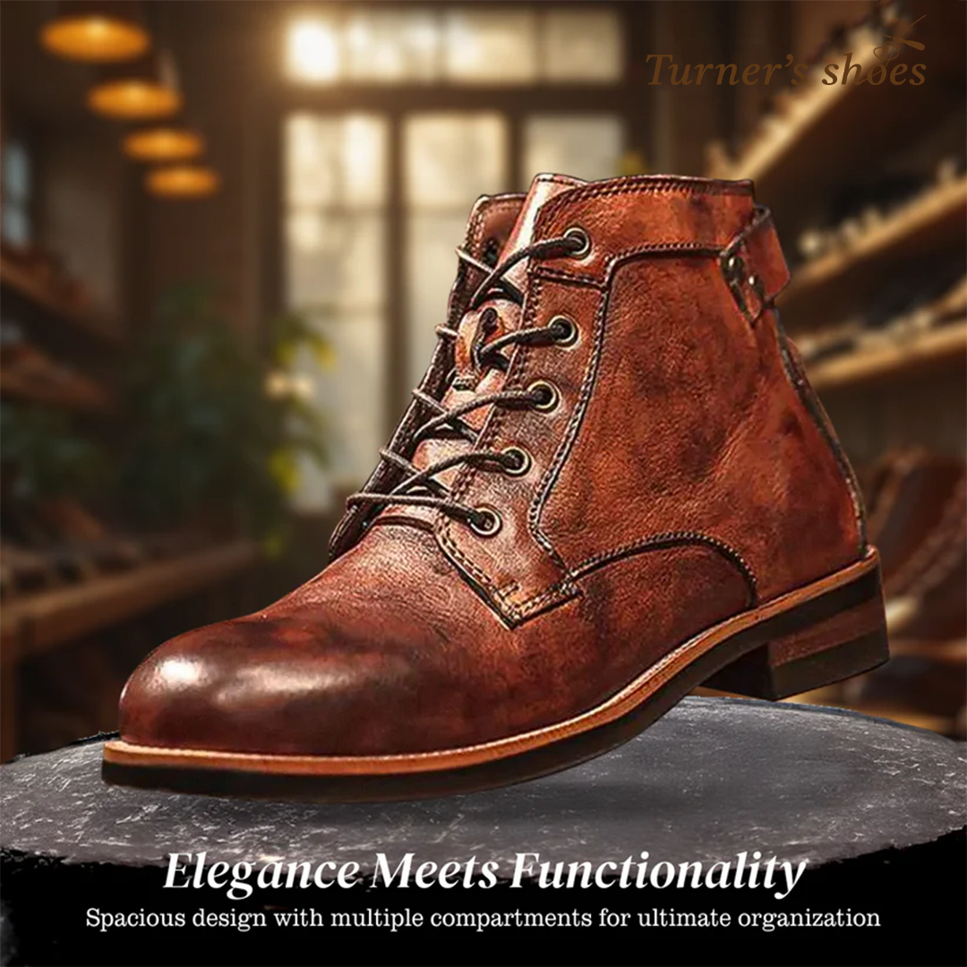 Mark | Classic retro vegan leather boots for men
