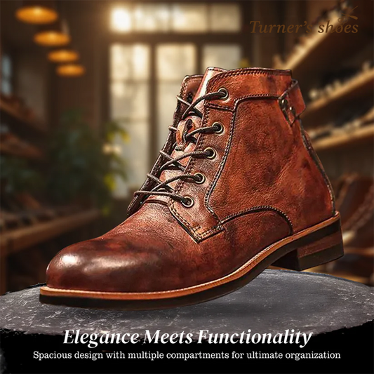 Mark | Classic retro vegan leather boots for men