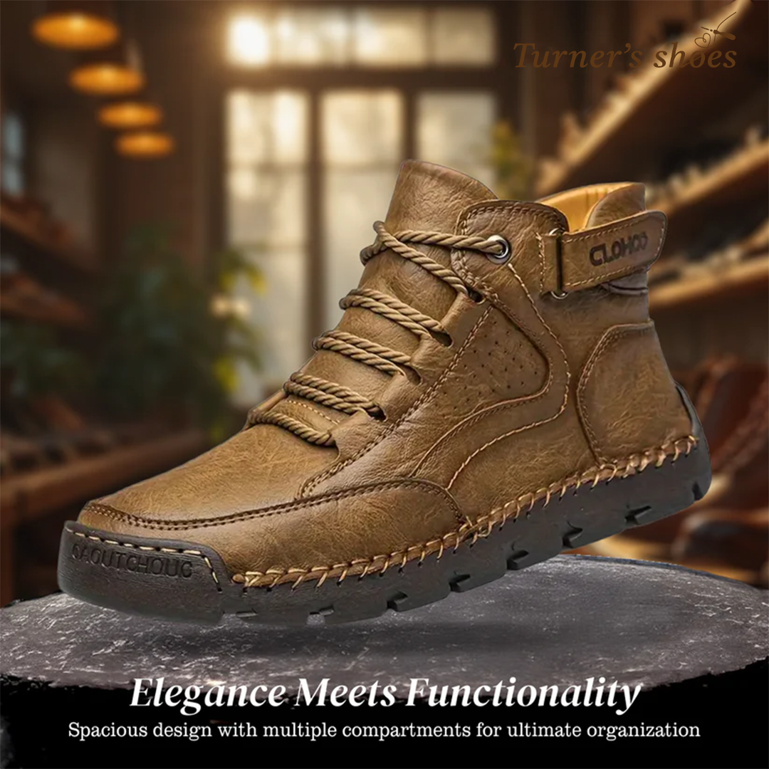 Charles | Orthopedic PU Leather Hiking Shoes