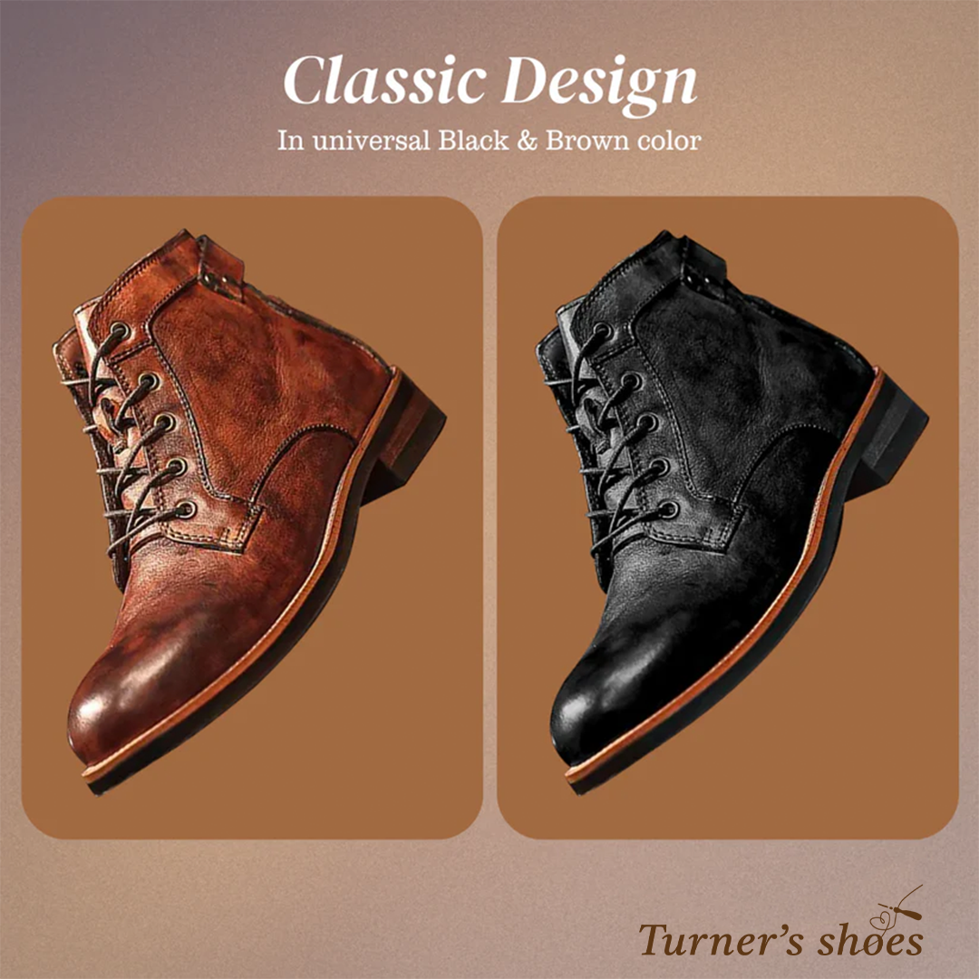 Mark | Classic retro vegan leather boots for men