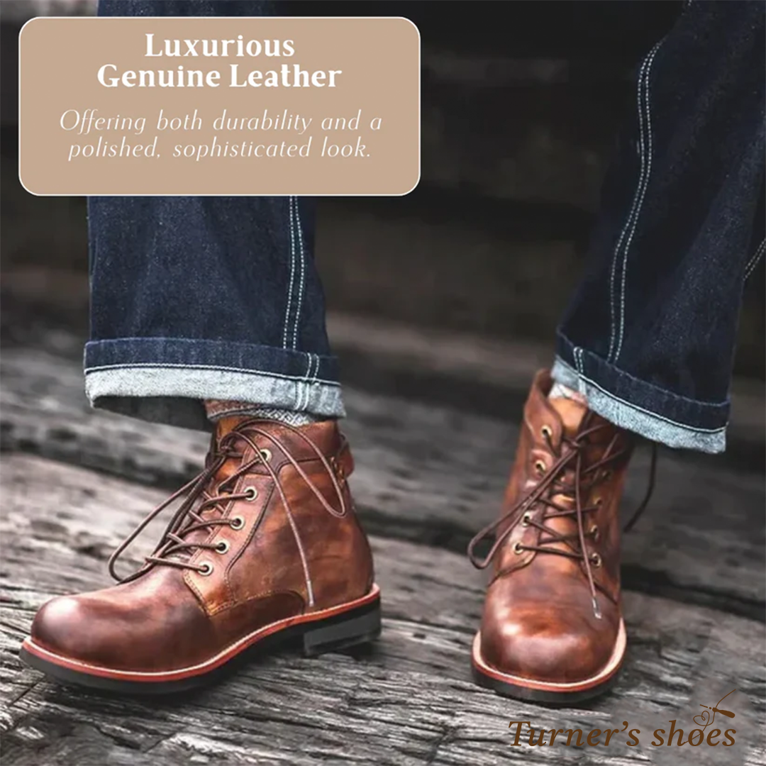 Mark | Classic retro vegan leather boots for men